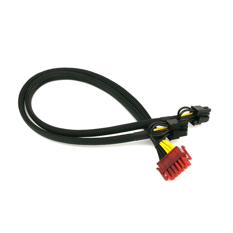 Angitu-Cable adaptador de corriente Enermax, 12 pines a Dual 6 + 2 pines, negro, Sleeved-60CM