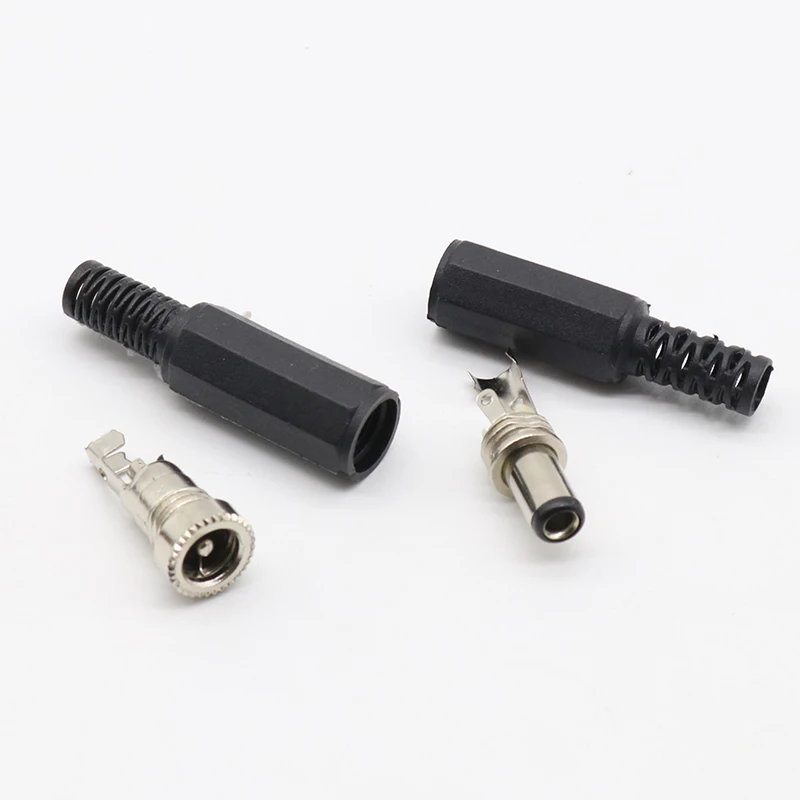 IMC hot 5 hembra + 5 macho, cubierta de plástico negro, 2,1x5,5mm, conector macho de enchufe de alimentación DC - imagen 4