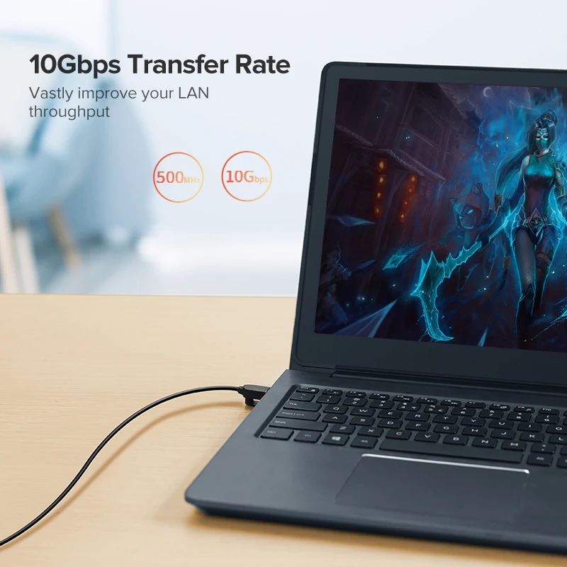 Ugreen-Cable de red RJ45, cable de conexión UTP de 4 pares trenzados de Cat. 6 A de 10Gbps - imagen 3