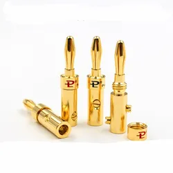 Pailiccs Conector Banana 4mm Cobre Chapado Oro Altavoz HiFi