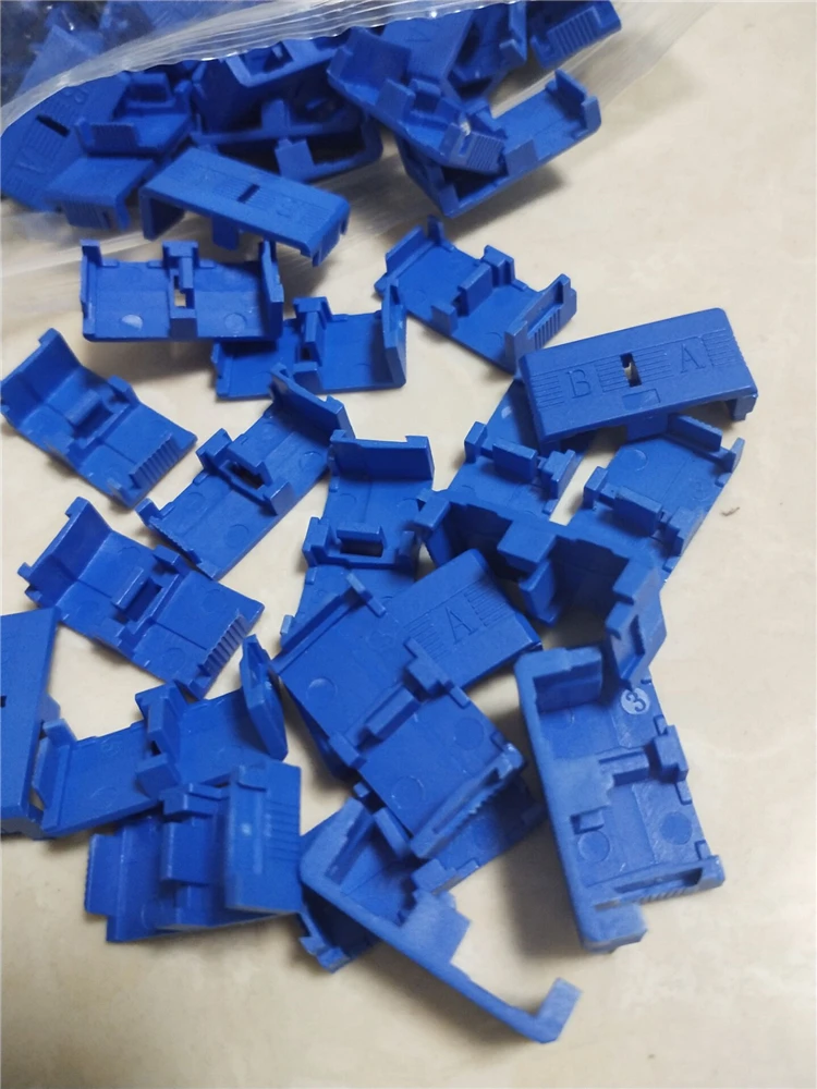 SC dúplex AB Clip 100 pares para conector SC dx verde azul gris plástico SC accesorio de fibra óptica piezas ftth ELINK - imagen 3