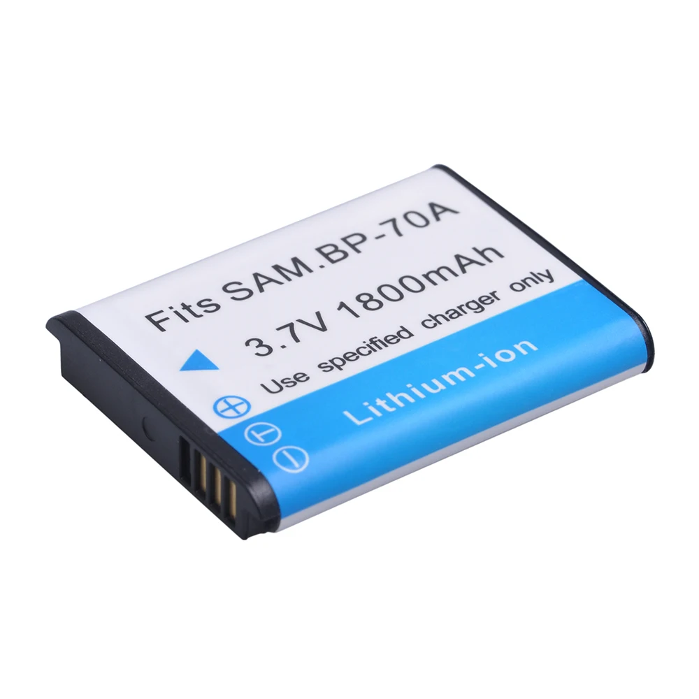 Tectra-Batería de iones de litio BP-70A, cargador Digital de 1800mAh para Samsung ST66, ST700, ST88, ES65, ES95, MV800, PL120, PL170, ES80, ST30, 2 uds. - imagen 3