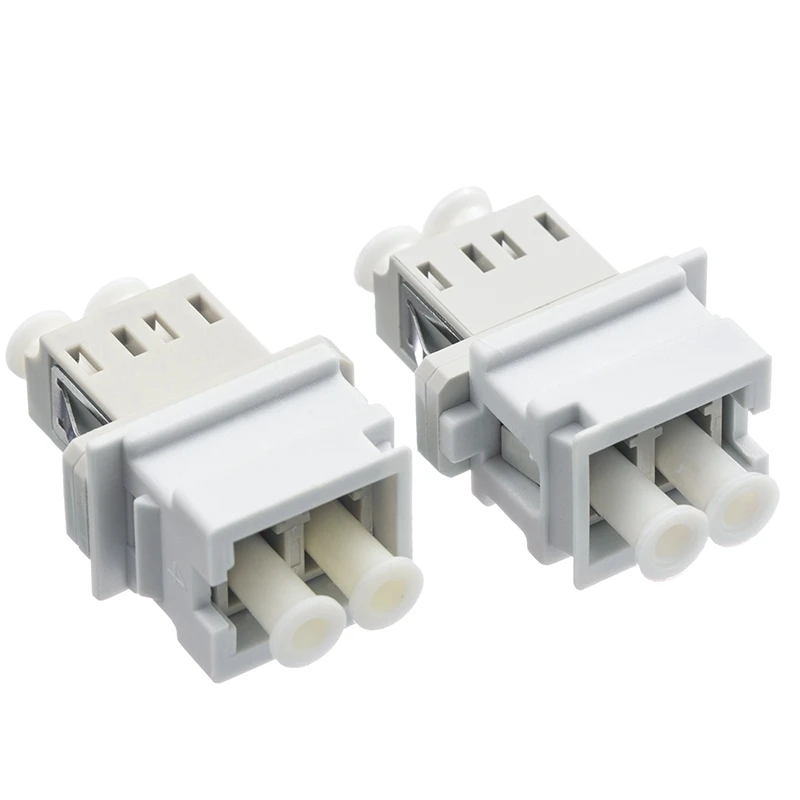 Adaptador de fibra óptica LC dúplex MM OM4 acoplador de fibra óptica color gris rojo conector ftth envío gratis ELINK 20 piezas - imagen 5