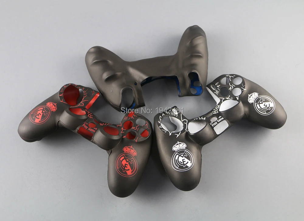 Protector de patrón de juego de goma de silicona suave Gamepad mango funda de piel para controlador PS4 mango consola - imagen 3