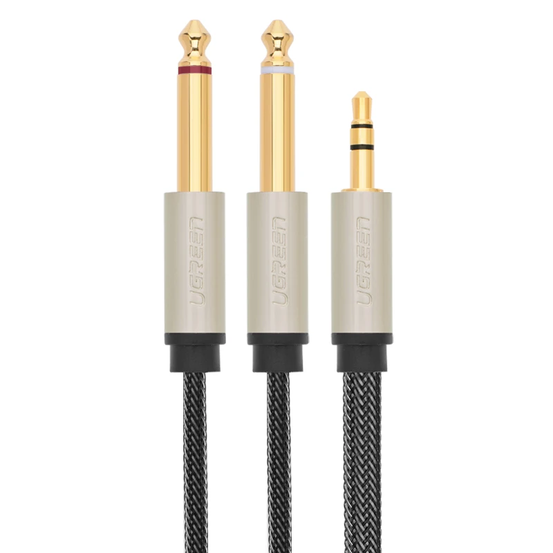 Cable Divisor Audio Estéreo Jack 3,5mm a 2x 6,35mm Chapado Oro - imagen 5