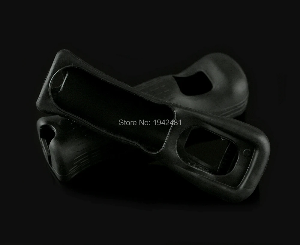 1 Uds. Funda protectora de silicona de buena calidad para controlador de juego WII guantes de juego de silicona negros/blancos - imagen 5