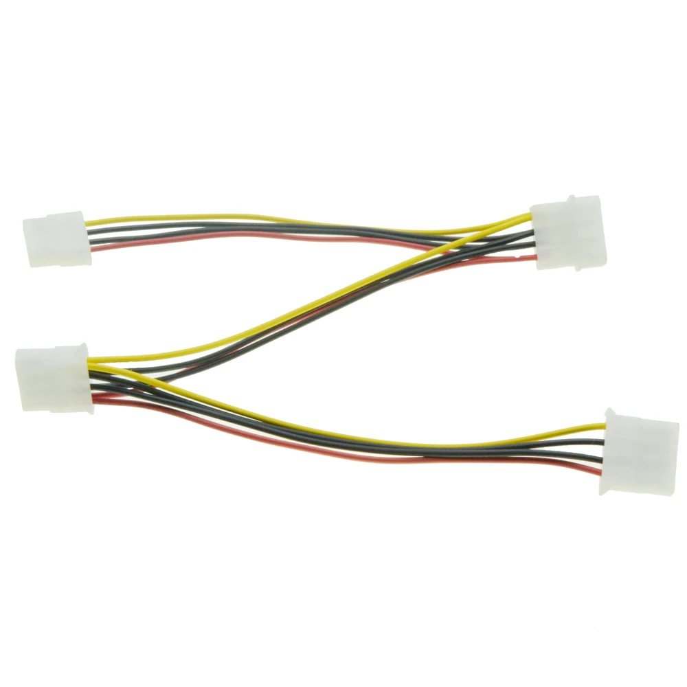 Cable de alimentación Molex de 4 pines, multiplicador de puerto de alimentación IDE, conector D Y divisor, Cable de extensión, 1 a 3 puertos hembra