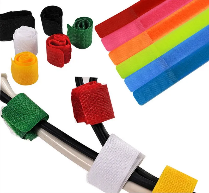 Organizador de Cables de 50 piezas, enrollador envuelto, adhesivo, Correa adhesiva, USB, PC, TV, soporte de enchufe, cinturón de gestión - imagen 3