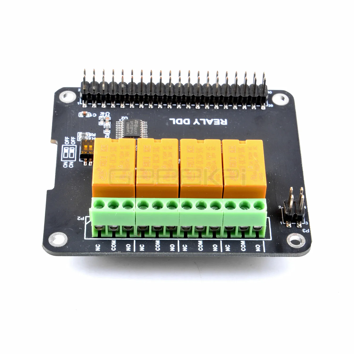 GeeekPi Original Placa de sombrero de relé de 4 canales para Raspberry Pi 4B/ 3B+ (Plus) / 3B / 2B - imagen 3