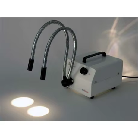 AmScope 150W Iluminador de fibra óptica con cuello de ganso dual HL150-AY - imagen 3