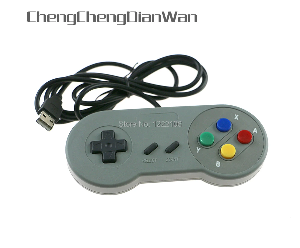2 uds Retro Super para Nintendo SNES controlador USB para PC para controladores MAC sellado