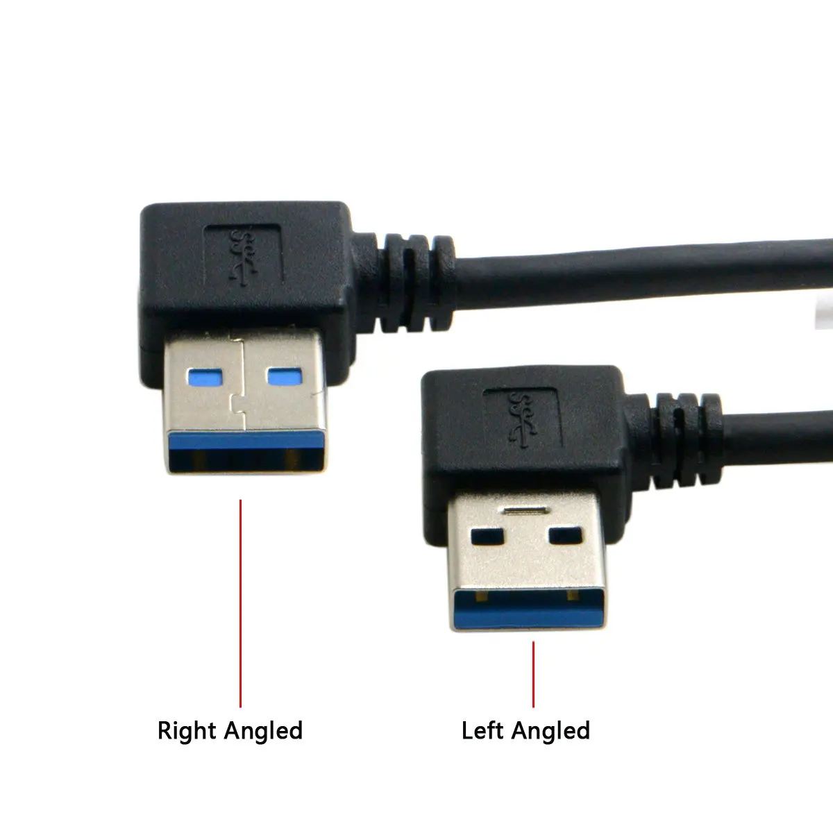 Cable Extensión USB 3.0 Type A Macho 90 Grados Izquierdo Pro - imagen 2