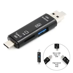 Lector de tarjetas USB-C 3.1 OTG para MicroSD y TF