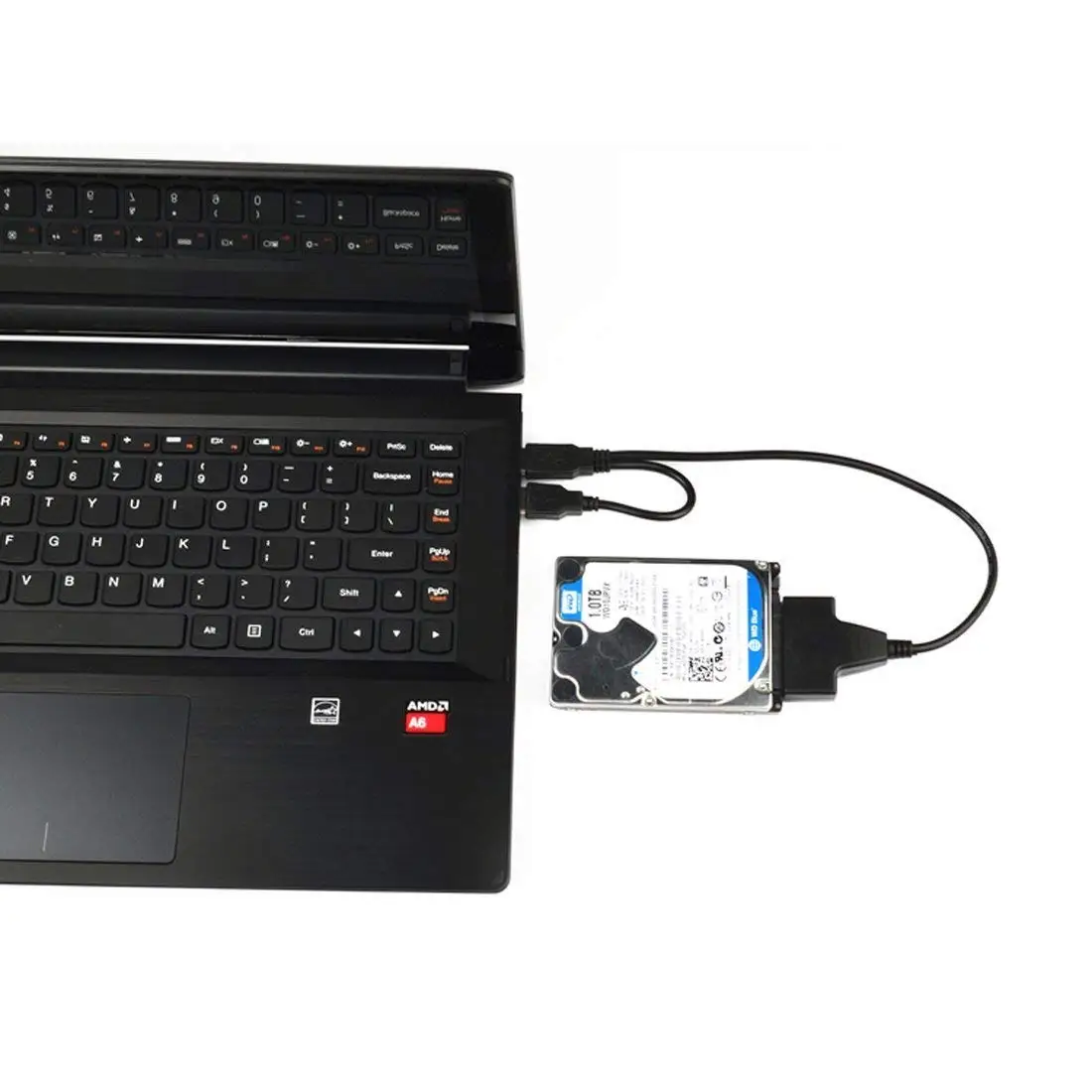 Cable adaptador USB 2,0 a SATA 7 + 15 Pin 22Pin para HDD disco duro de 2,5 ", gran oferta - imagen 2