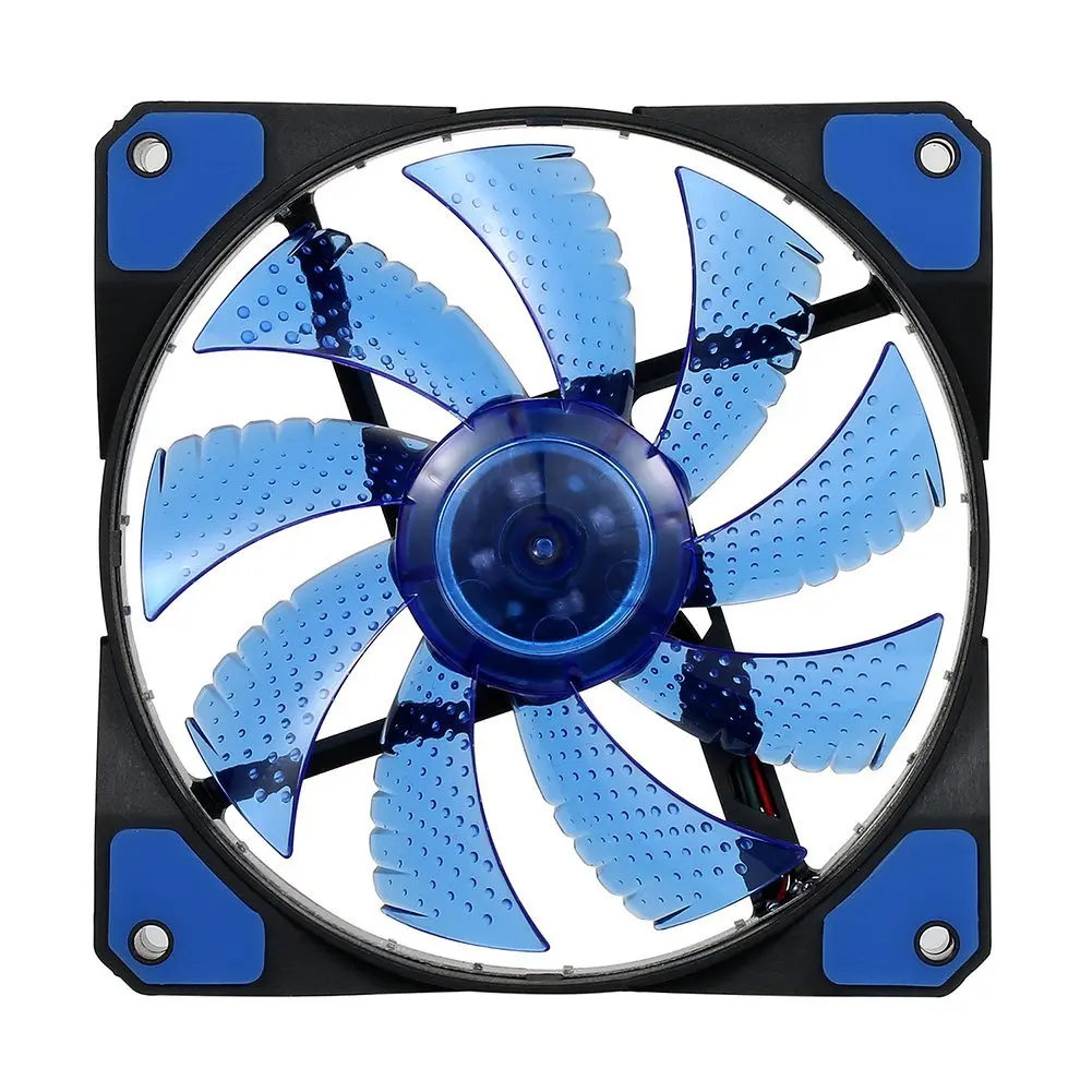 120mm LED Ultra silencioso ordenador PC ventilador 15 LED 12V Cpu disipador de calor enfriador maestro ventilador de refrigeración DC 12V 4P 3P conector - imagen 3