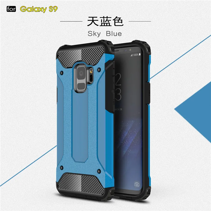 HereCaseStrong Hybrid Tough Shockproof Armor Phone Case For SAMSUNG Galaxy S9 S9 Plus Hard Rugged Impact Phone Protective Cover (13)