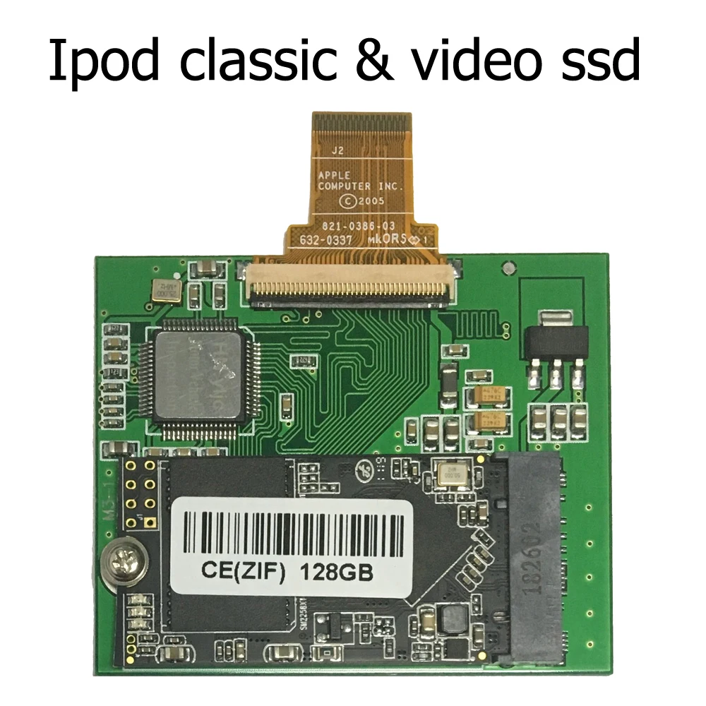 SSD de 128GB para Ipod classic 6th 7th Ipod video 5Gen 5.5. Reemplazar HS081HA MK8010GAH MK8022GAA MK1626GCB MK1231GAL ZIF CE HDD