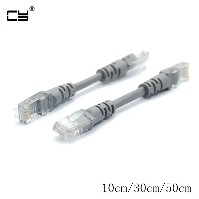 Cable de red Ethernet CAT 5 CAT 6, 10cm, 30cm, 50cm, 0,1 m, 0,3 m, 0,5 m, CAT5e, CAT6e, UTP, macho a macho, RJ45, parche LAN, cable corto - imagen 2
