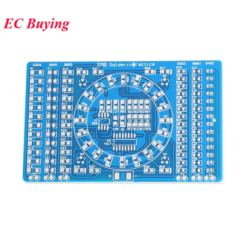 DIY SMT SMD componente tablero de práctica de soldadura Kit de luz de agua corriente KIT de bricolaje para componentes electrónicos de autoensamblaje - imagen 3