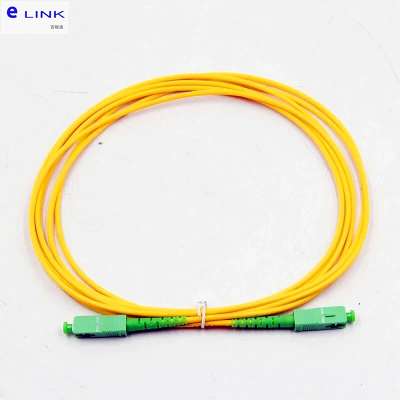 Cable de conexión óptico SC/APC-SC/APC 1m 5m 10m 50m 100m simplex SM 30m PVC conector verde puente de fibra G652D envío gratis ELINK - imagen 3