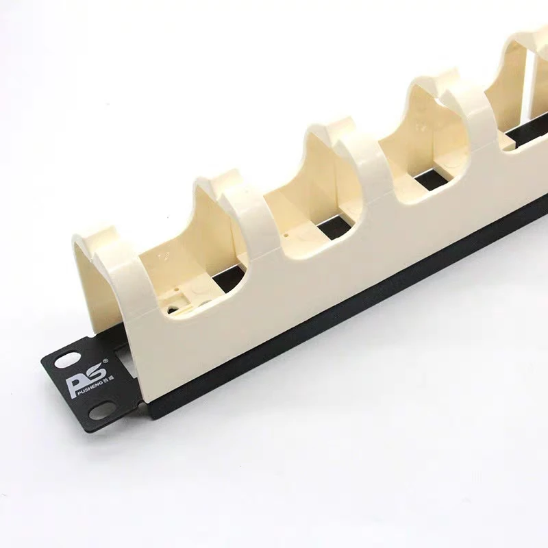 Administrador de cables de voz, placa 110, anillo en U, tipo hueso de pescado, organizador de cables Ethernet Horizontal para gabinete de estante de red ftth de 19 ", ELINK - imagen 3