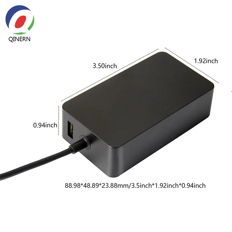 QINERN-cargador para ordenador portátil, adaptador de CA de 12V, 2.58A, 36W, para Microsoft Surface Pro4 Pro3 - imagen 2
