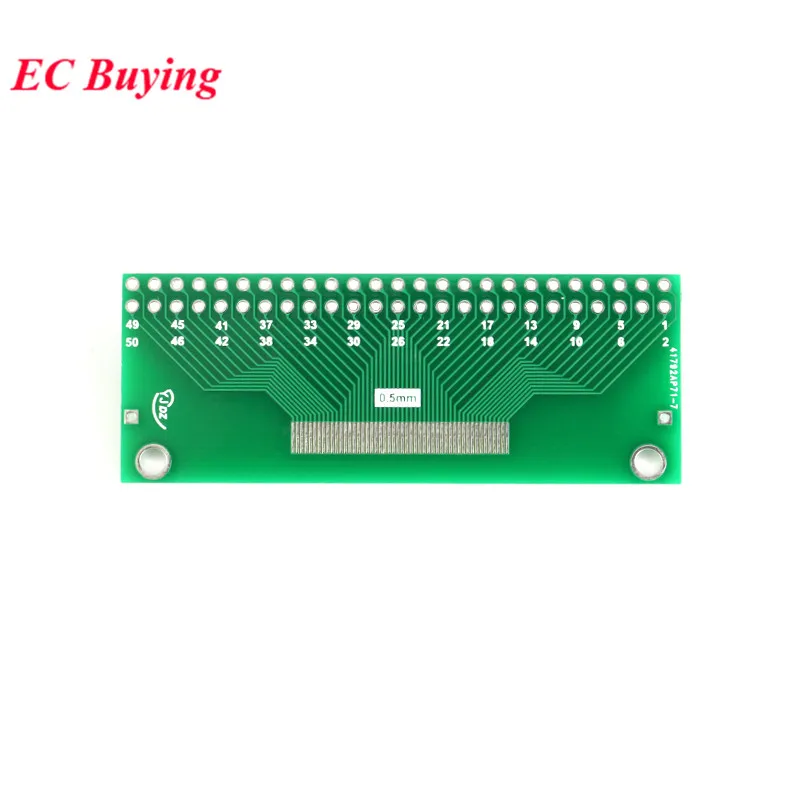 5 uds 50 pines FFC/FPC SMD para convertir DIP 2,54mm paso 50P 0,5mm/1mm TFT LCD adaptador convertidor placa conector placa de transferencia - imagen 2