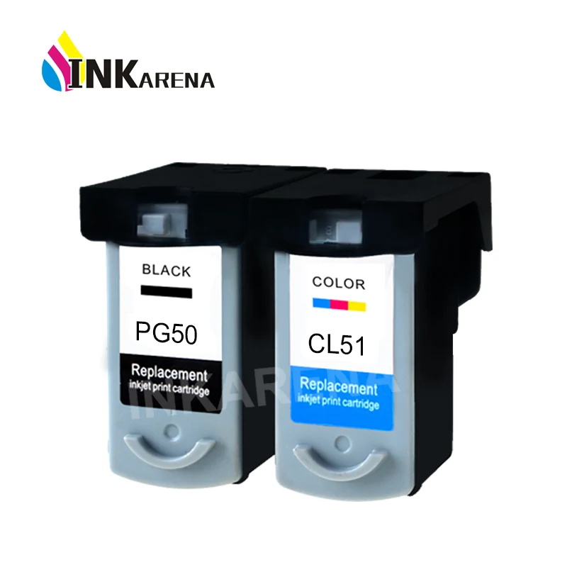 Cartuchos de tinta PG 50 CL 51 PG50 CL51 para Canon Pixma iP2200 iP6210D iP6220D MP150 MP160 MP170 MP180 MP450 MP460 MX300 MX310