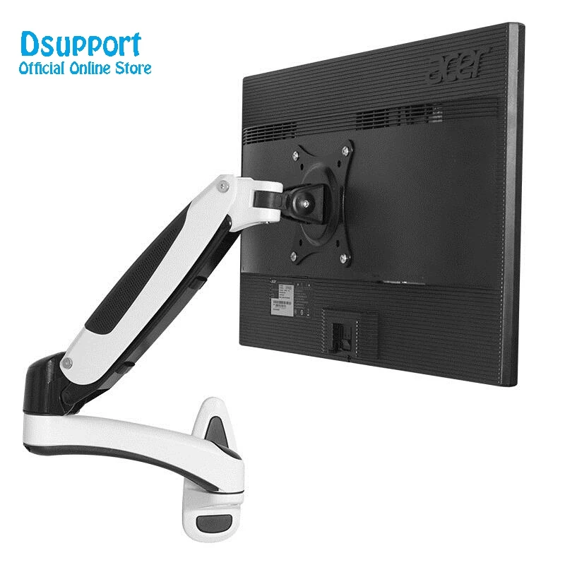 Resorte Gas Aluminio Montaje Pared TV Soporte Monitor LCD 15-27 Pulgadas Altura Ajustable 360° GM112W - Vista principal del producto