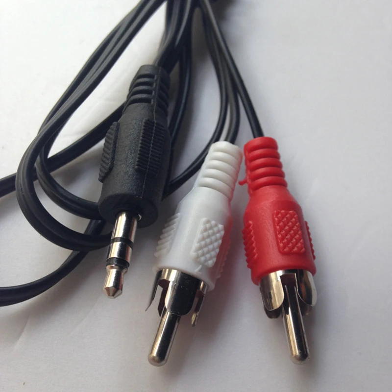 Cable de Audio Y vídeo de 3,5mm con conector Aux a 2 RCA, Cable divisor estéreo Y, adaptador AV, Cable 2RCA para PC, DVD, TV, altavoces VCR, nuevo - imagen 3