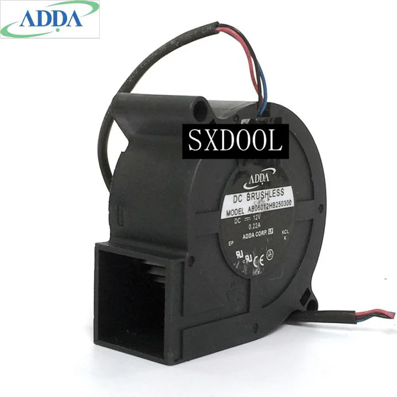 Ventilador de refrigeración para proyector ADDA AB06012HB250300, 6025, 6cm, 12v, 0.22a