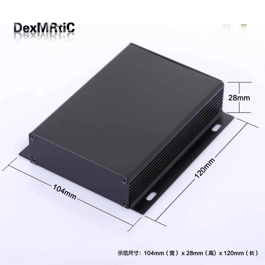 Caja de proyecto de aluminio, carcasa extruida, caja eléctrica, montaje en pared, 104(4,09 ")X28(1,1")X120(4,72")mm, bricolaje, nuevo, venta al por mayor - imagen 2