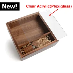 Caja Álbum Personalizada Madera USB 3.0 Tapa Acrílica