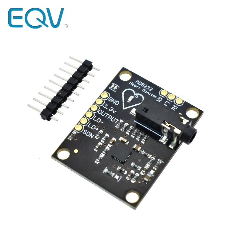 Módulo EQV Ecg AD8232, kit de módulo de sensor de monitoreo de pulso y corazón de medición ecg para Arduino UNO R3 - imagen 2
