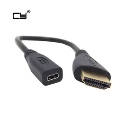 Cable Micro HDMI Macho-Hembra 20 cm para Tablet y Smartphone