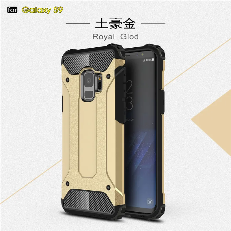 HereCaseStrong Hybrid Tough Shockproof Armor Phone Case For SAMSUNG Galaxy S9 S9 Plus Hard Rugged Impact Phone Protective Cover (12)