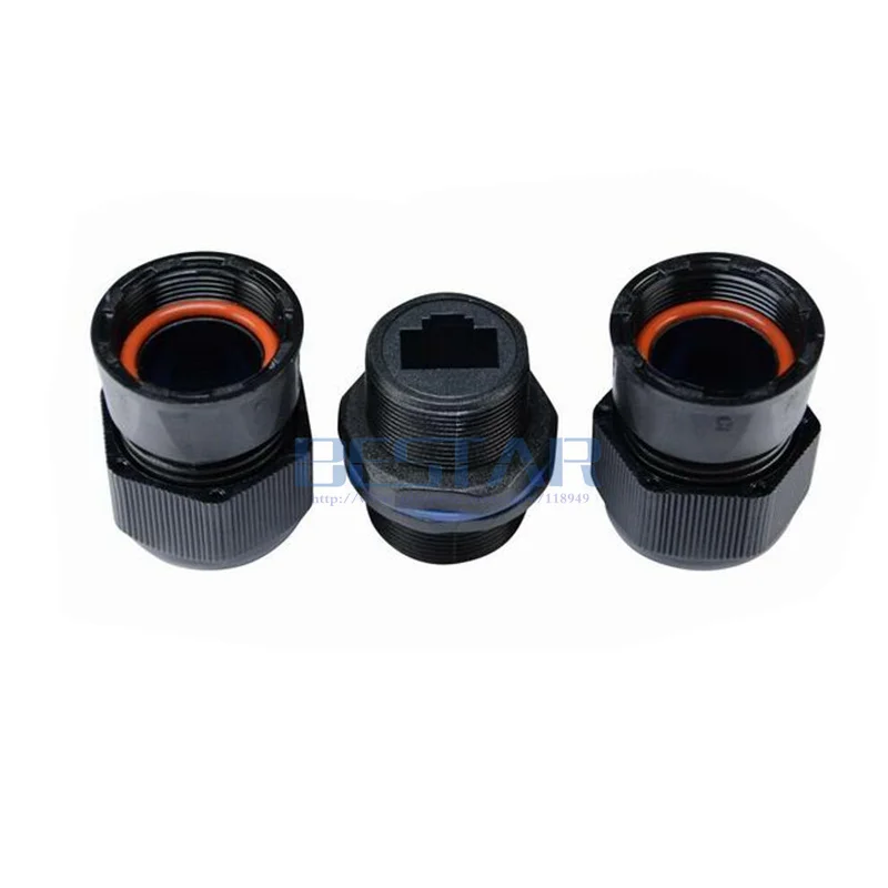 Adaptador impermeable de puente AP para exteriores RJ45 CAT 5E CAT6 de doble cabeza M20 Ethernet RJ 45 cable de red LAN conector de tapa a prueba de polvo - imagen 3