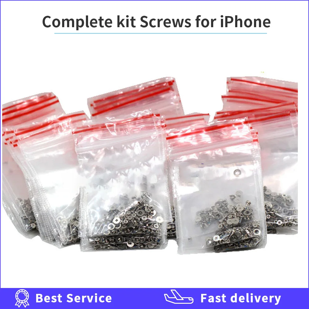 Juego completo de tornillos para iPhone, Kit completo de piezas de reparación de repuesto para modelos X, XS, XR, XS MAX, 7G, 8G - imagen 2