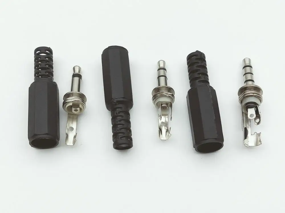 Adaptador de Audio de 100mm, Conector de soldadura de enchufe macho, venta al por mayor, 3,5 Uds. - imagen 2