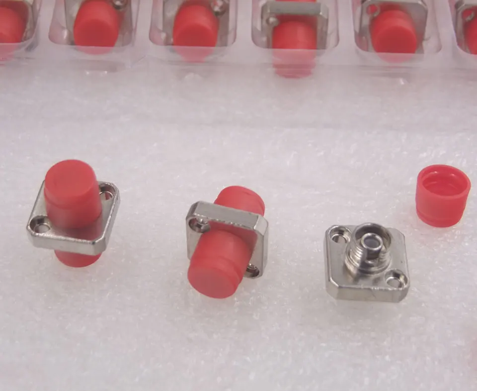 GONGFENG-Adaptador de conector de fibra óptica FC/PCFC/APC, acoplador de aleación de zinc de una sola pieza, brida especial, venta al por mayor, 100 Uds. - imagen 5