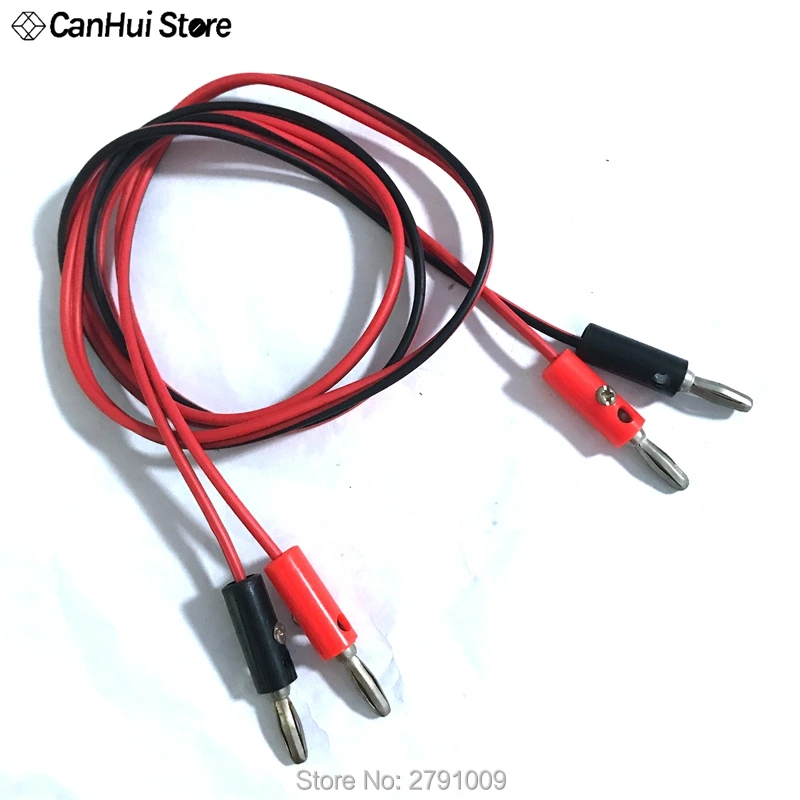 Cables de prueba de enchufe Banana de doble cabeza de 1m y 4mm, Cable de prueba de enchufe banana apilable de 100cm, cables de prueba de alto voltaje, línea de prueba de potencia