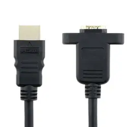 Cable extensión hembra Tipo A HDMI con tornillo para panel