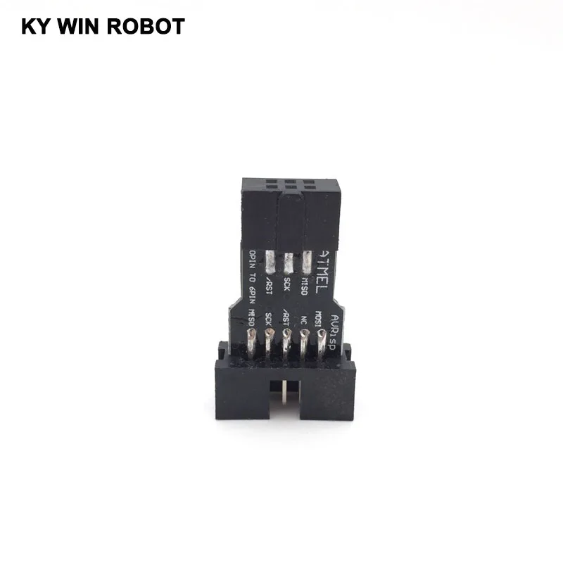Convertidor de interfaz AVR para ATMEL STK500 AVRISP USBASP ISP, placa adaptadora de 10 a 6 pines, estándar, 1 unidad - imagen 5