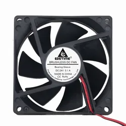 Gdstime Ventilador Axial 80 mm 24 V con Conector de 2 Pines