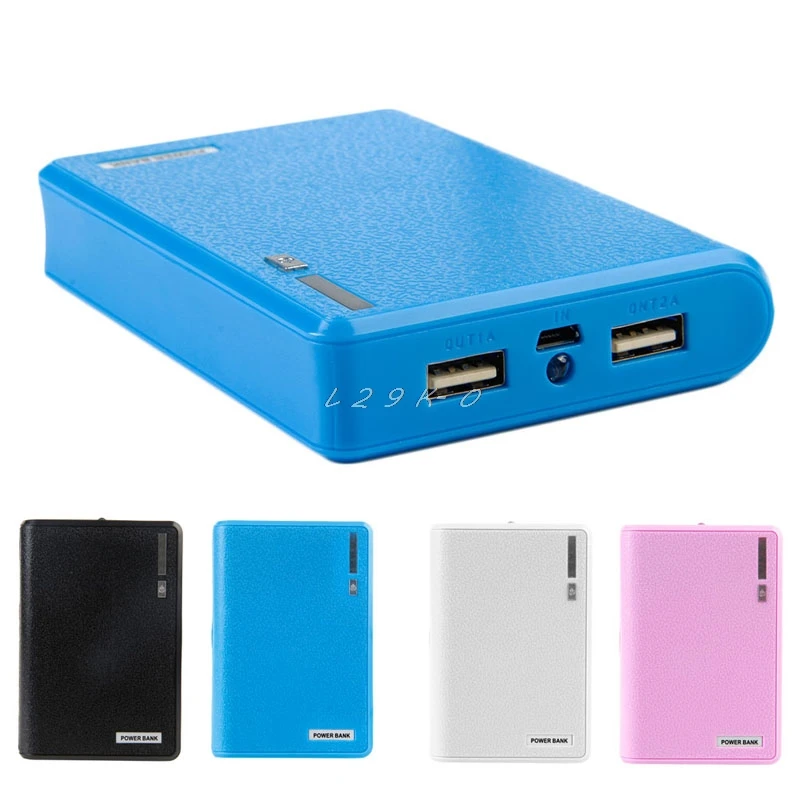 Cargador de batería de respaldo externo para teléfono, Cargador USB Dual, 4x18650, 1 unidad