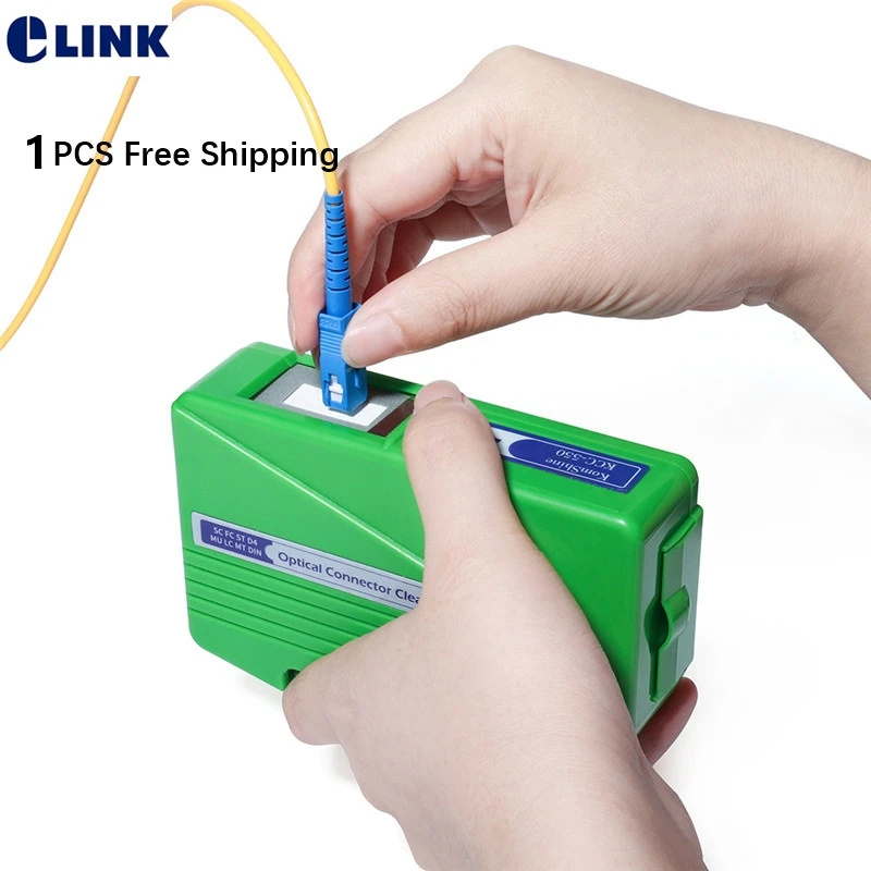 Cinta de casete limpiadora de fibra para cara final del conector óptico 500+ vida útil ftth depurador color aleatorio FTTH ELINK 1 pieza
