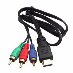 Convertidor de Audio y vídeo de 3 pies compatible con HDMI, Cable adaptador AV DV de alta calidad, M macho a 3 RCA M