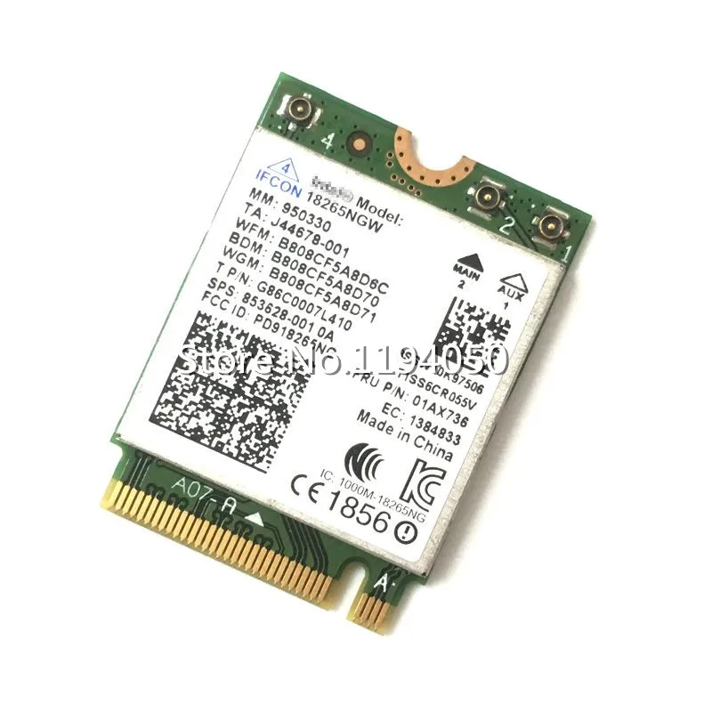 Mini tarjeta Wlan inalámbrica 802.11ac, adaptador de red 18265, 867Mbps, tribanda para Intel, WiFi + Bluetooth 4,2 - imagen 3