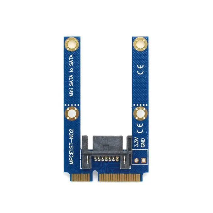 Mini PCI-E mSATA SSD de 50mm a SATA, disco duro de 7 pines, adaptador de extensión PCBA