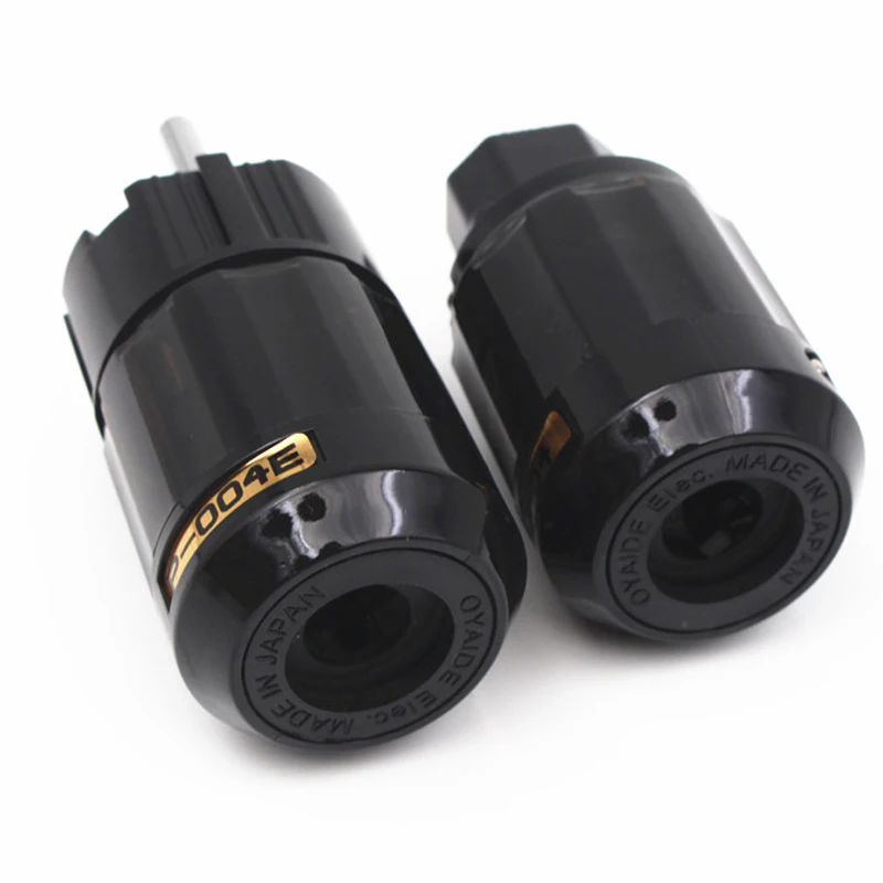 Pares de conectores Hifi chapados en rodio, P-004E SCHUKO, enchufe europeo y C-004 IEC, adaptador de cables de alimentación de audio Hifi - imagen 3